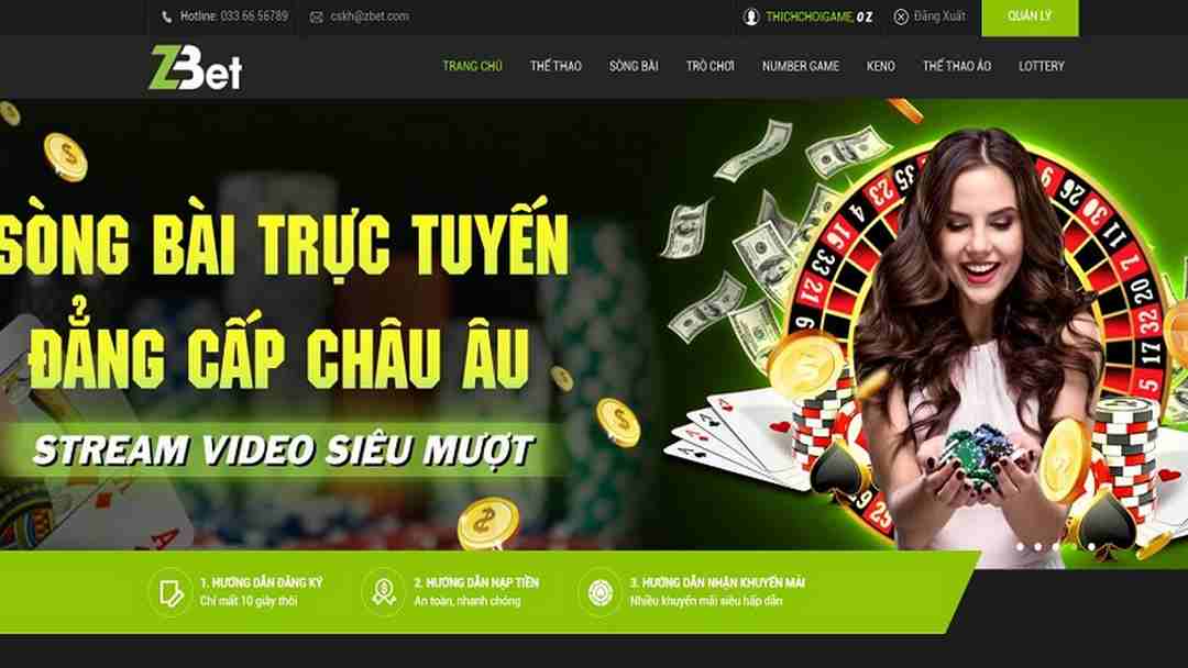 Zbet - Sòng Casino trực tuyến đẳng cấp Châu Âu